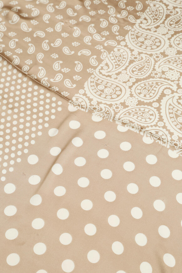 Tuch / Foulard - Beige + Offwhite