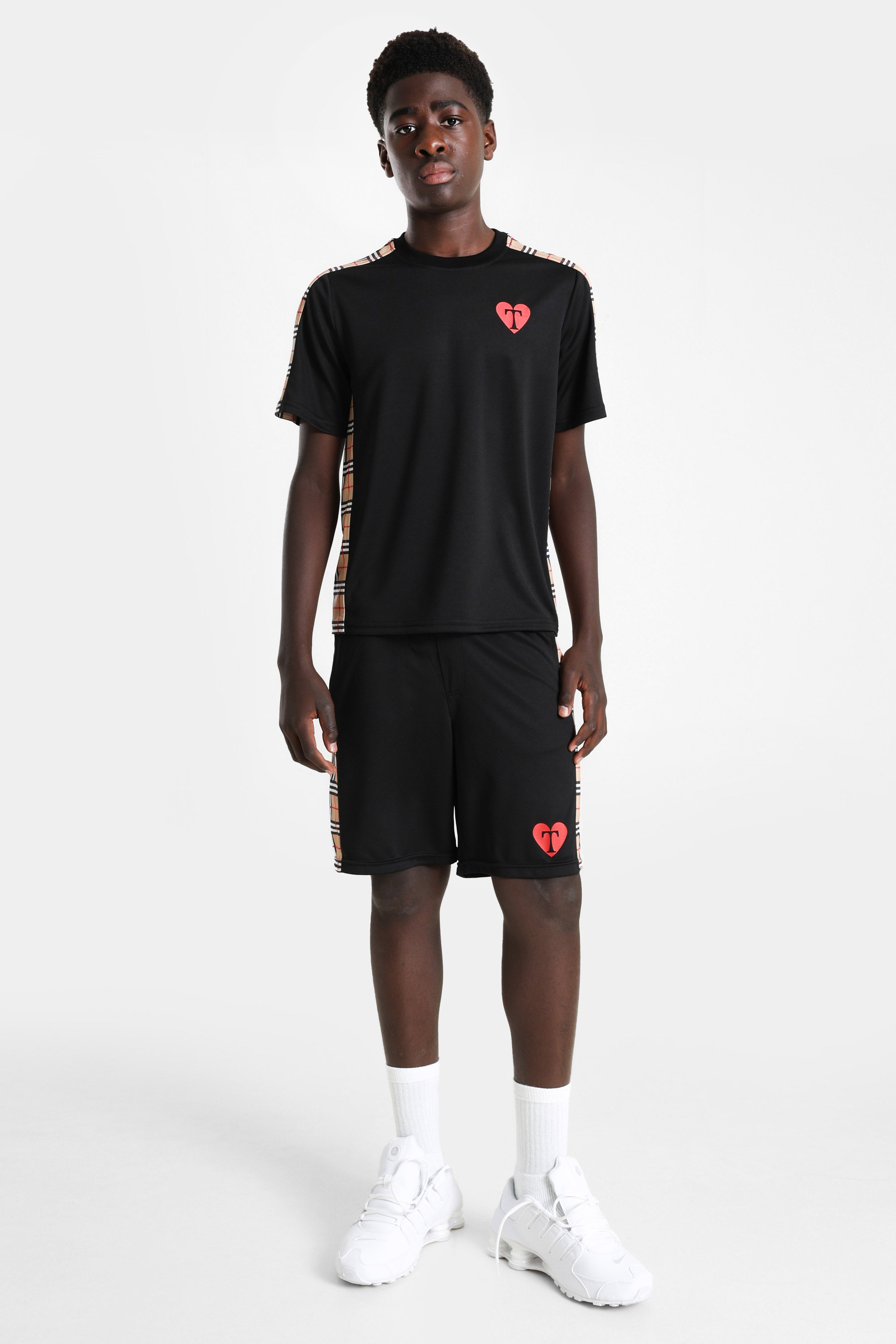 T-shirt - Nero + Beige
