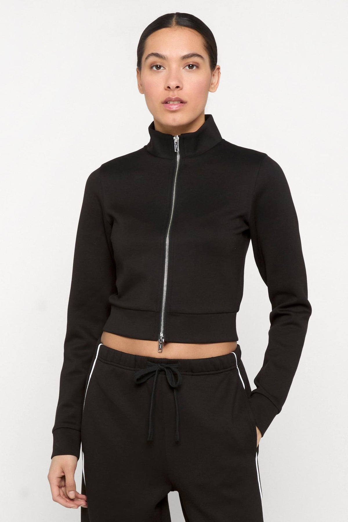Giacca corta in scuba - Black