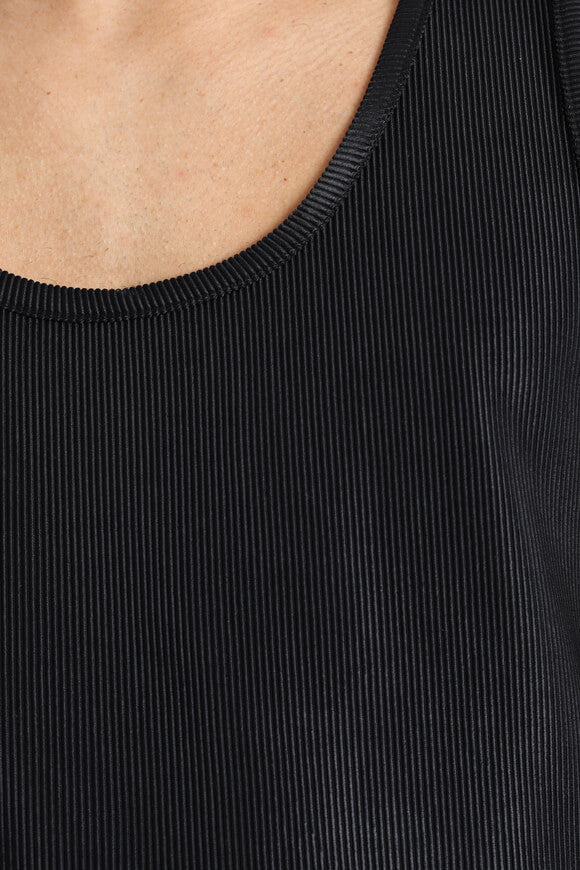 Strukturiertes Tank Top - Schwarz