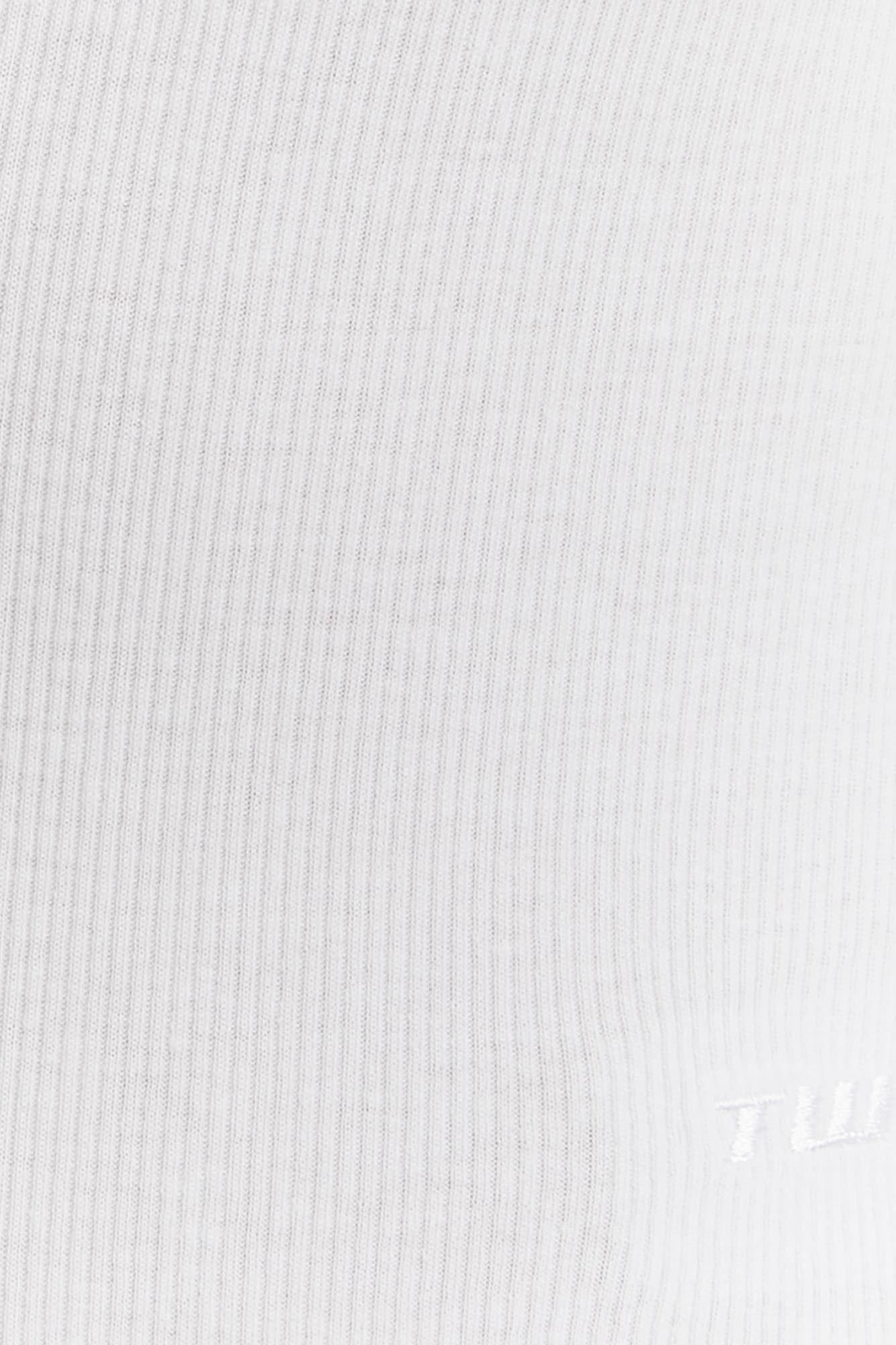 Geripptes Body - White