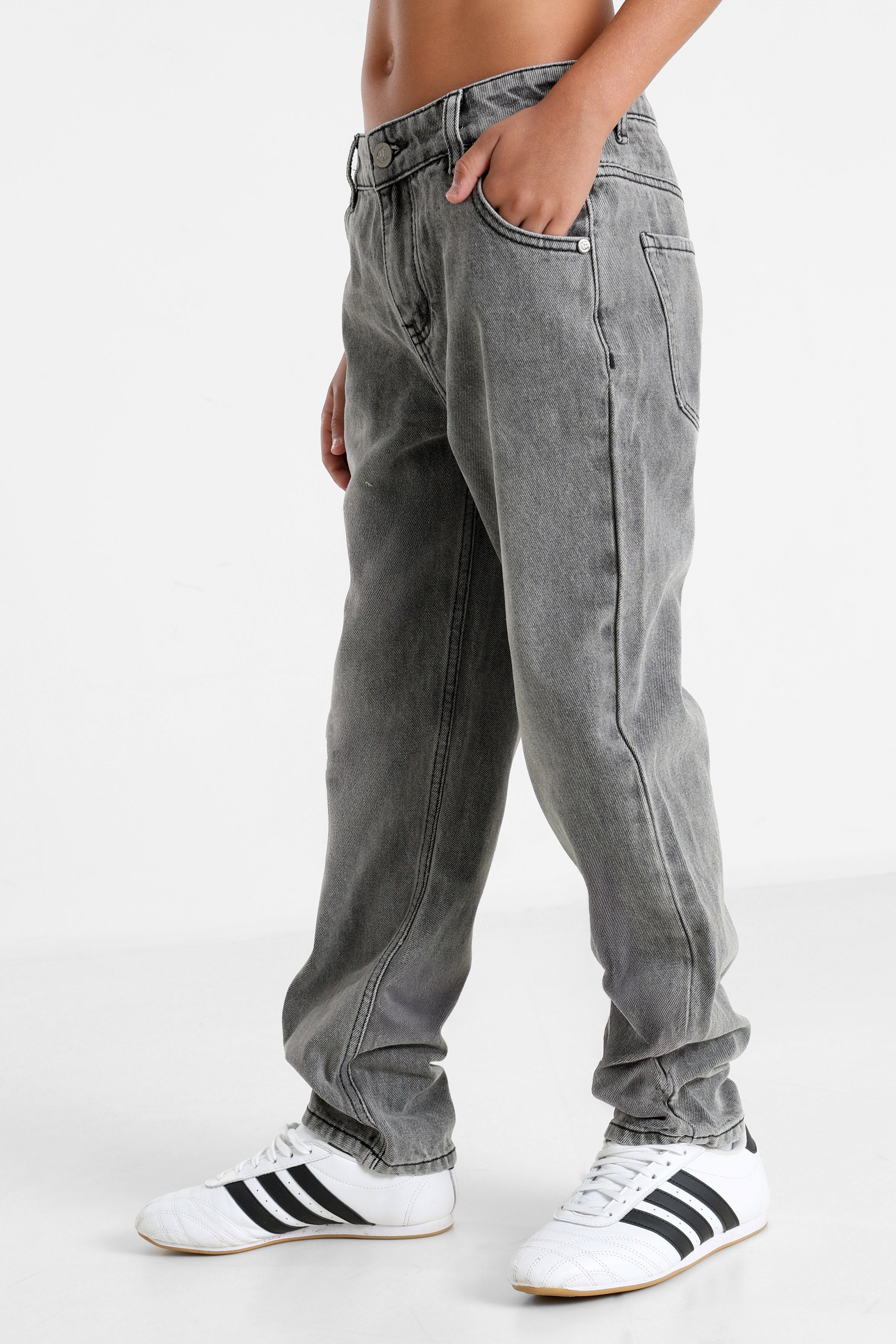 Jean straight fit - Gris délavé