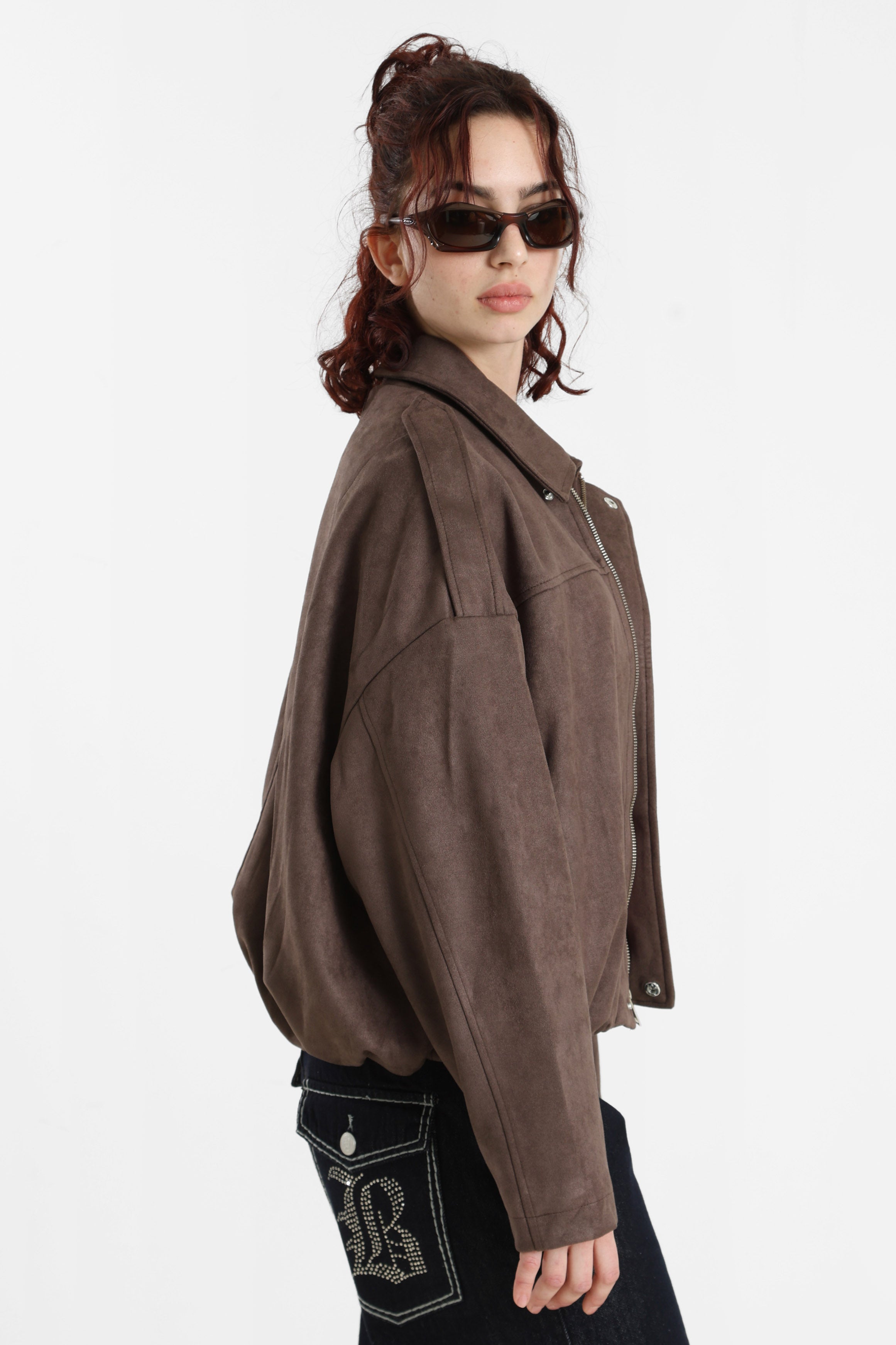 Kunstwildleder Jacke - Brown