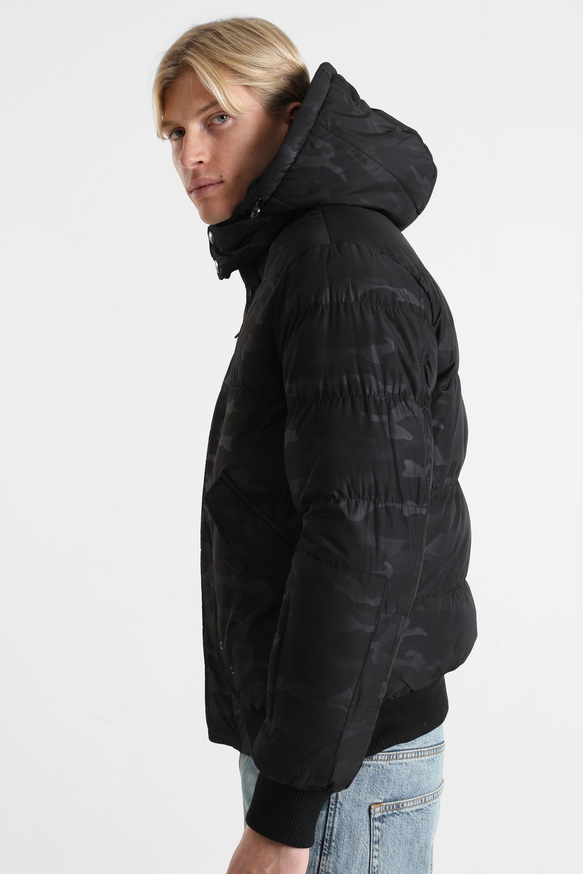 Veste d'hiver bomber - Black Camo