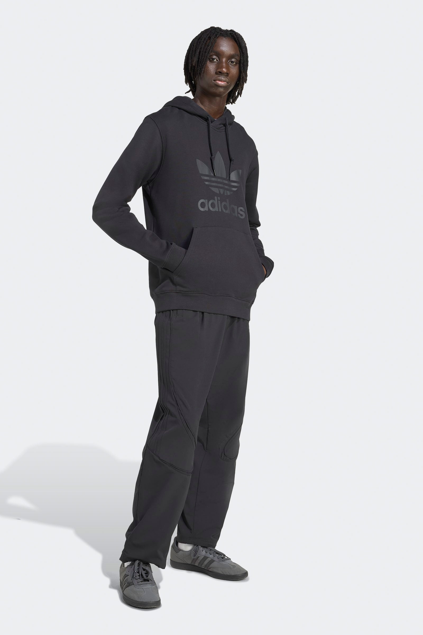 Trefoil Hooded Sweatshirt - Black