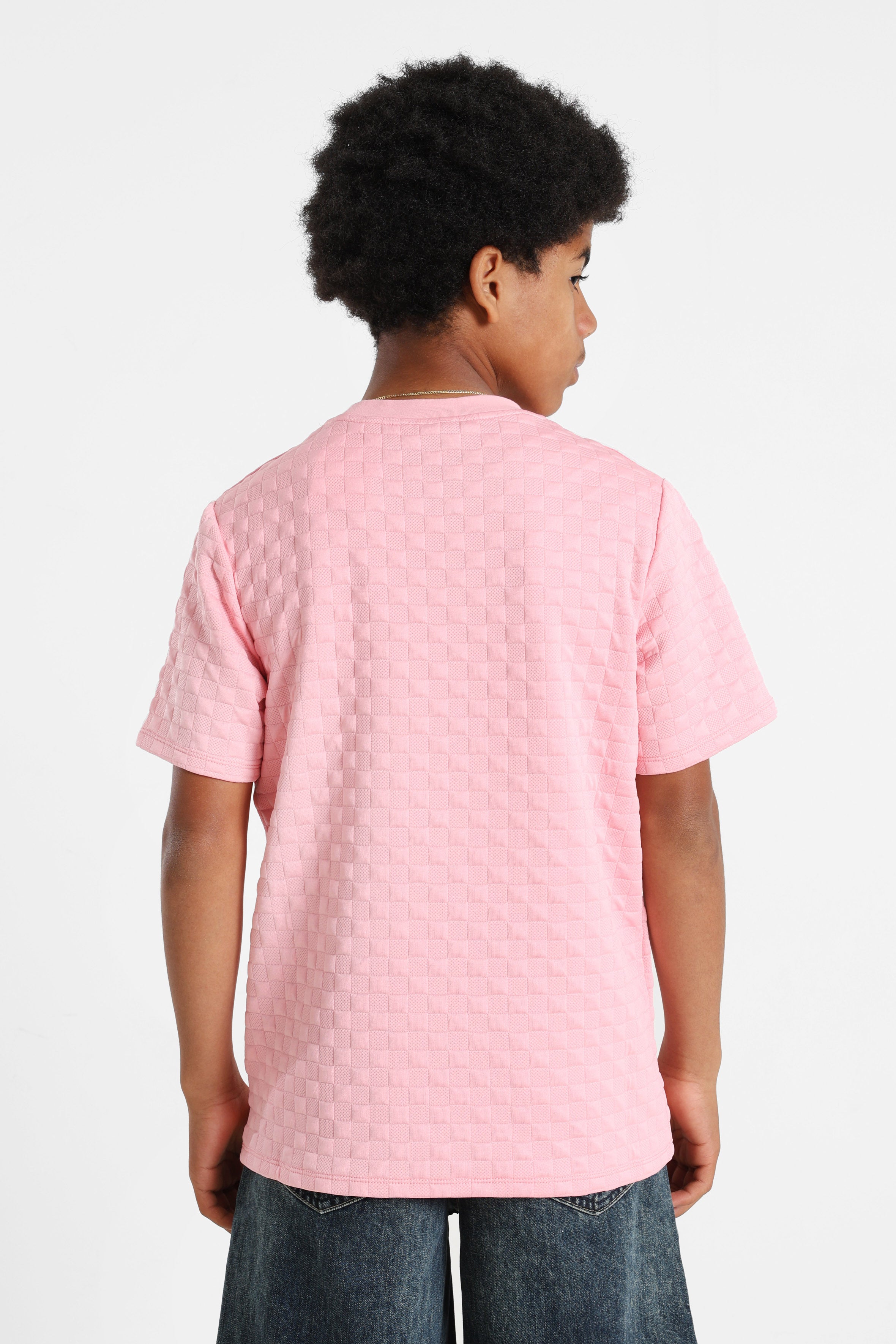 Strukturiertes T-Shirt - Rosa