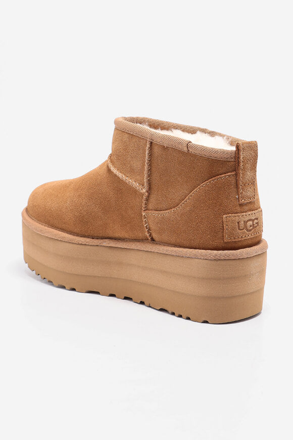 Classic Ultra Mini gefütterte Plateau Stiefelette - Chestnut