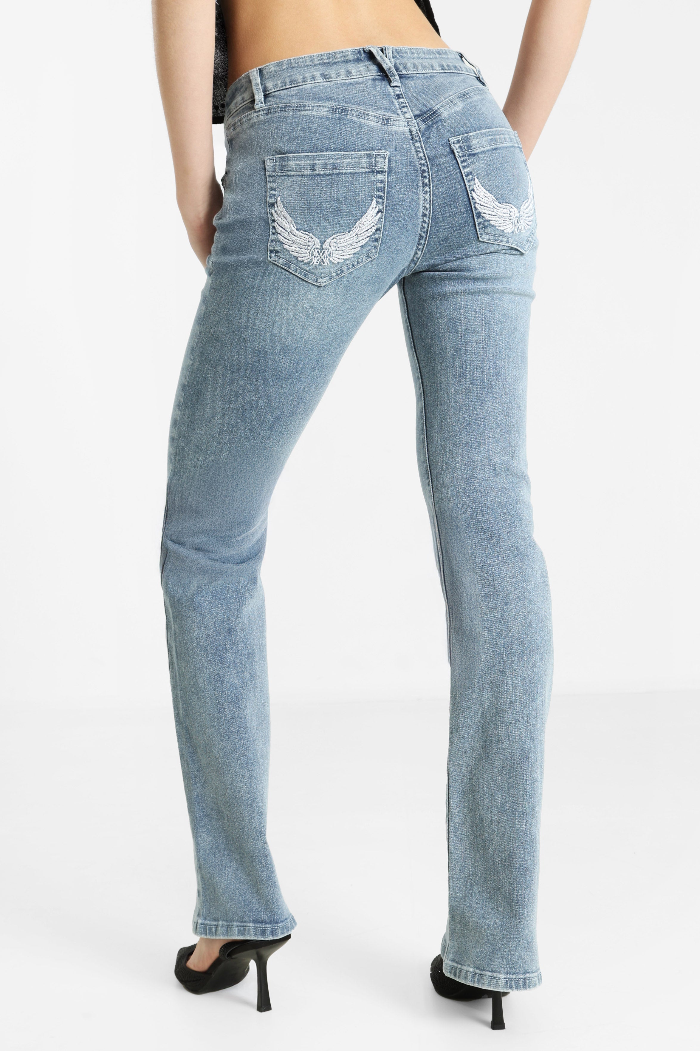 Flare Jeans - Gewaschen Blau