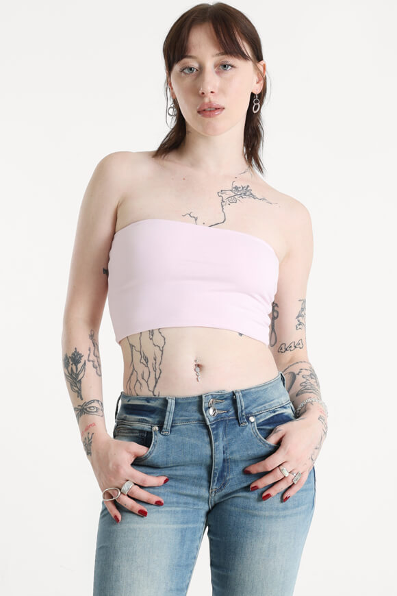Bandeau Crop Top - Hell Pink