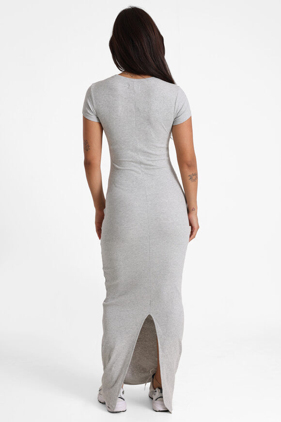 Ribbed maxi dress - mottled gray