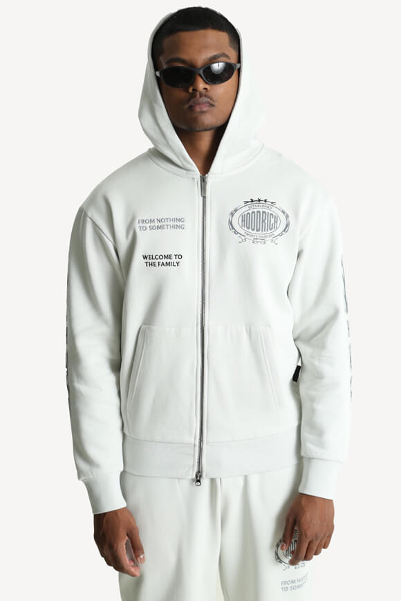 Oversize Kapuzensweatjacke - Dawn Blue