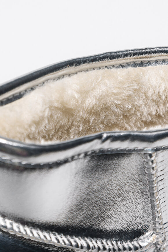 Metallic Plateau Stiefelette - Silver