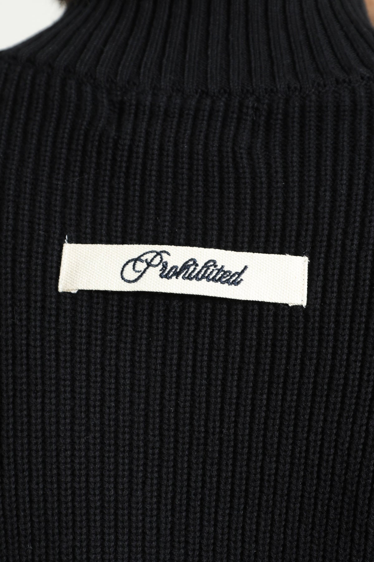 Giacca Campus in maglia a coste - Black