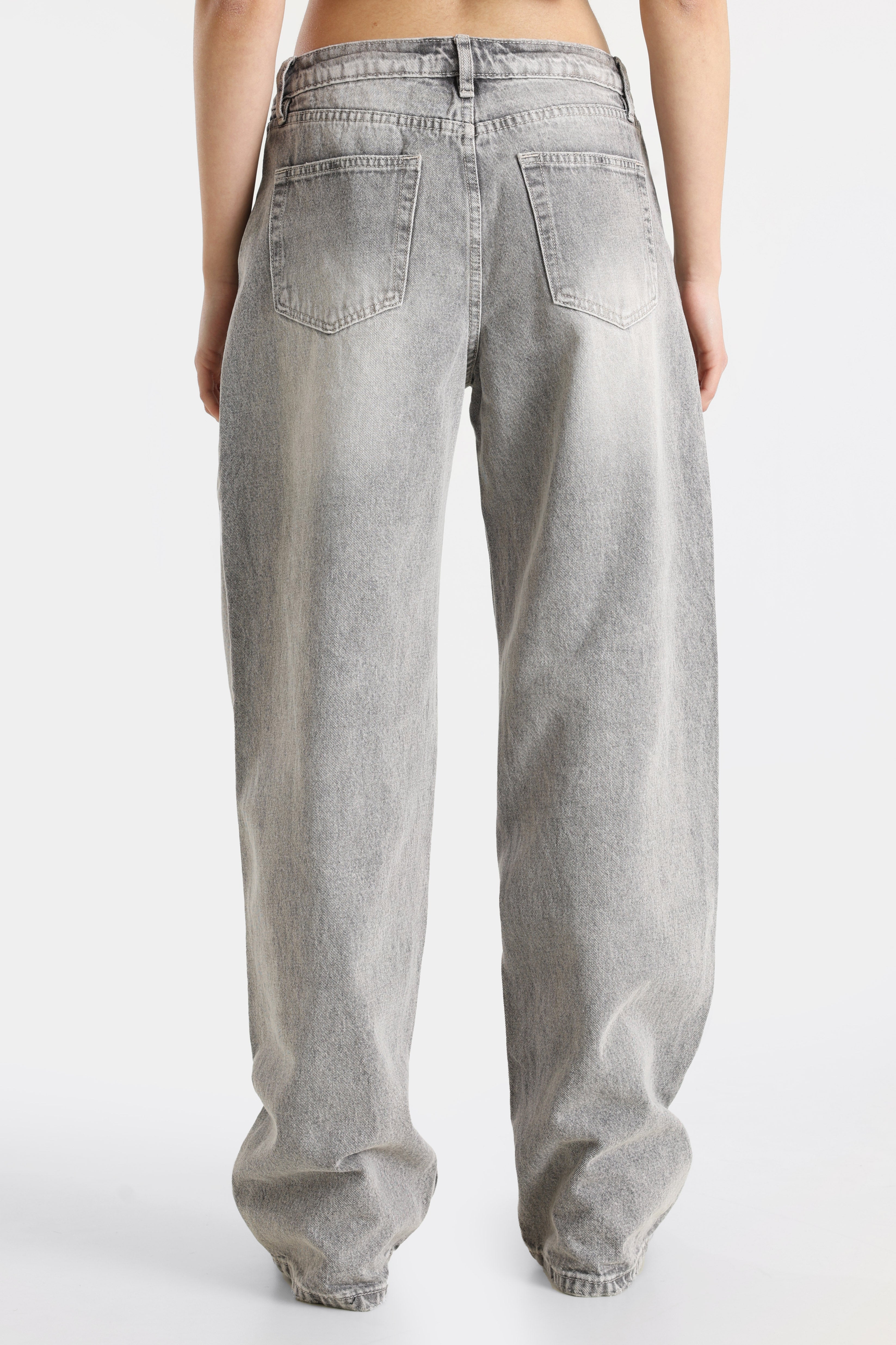 Straight Fit Jeans - Hellgrau