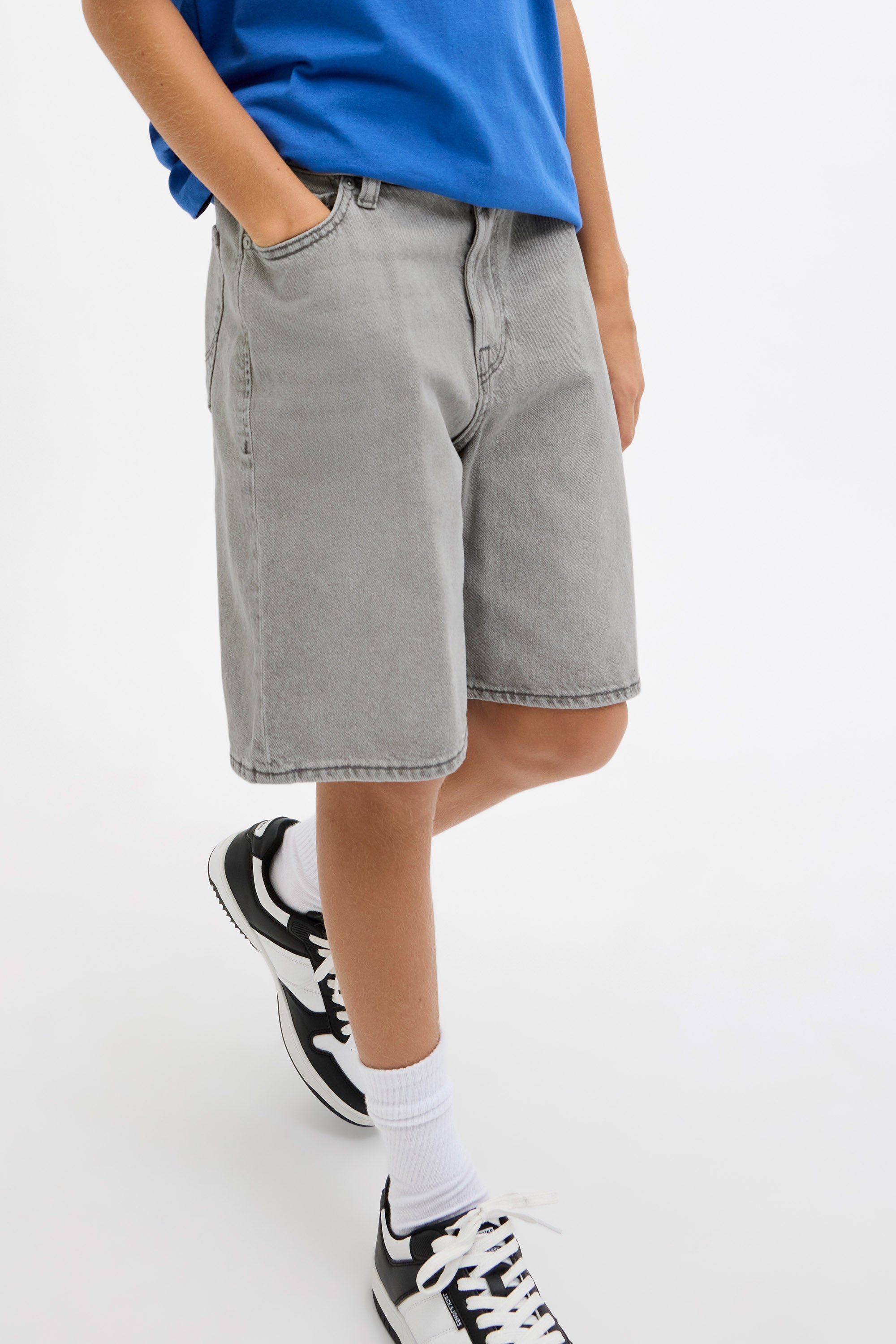 Tony denim shorts - Grey Denim