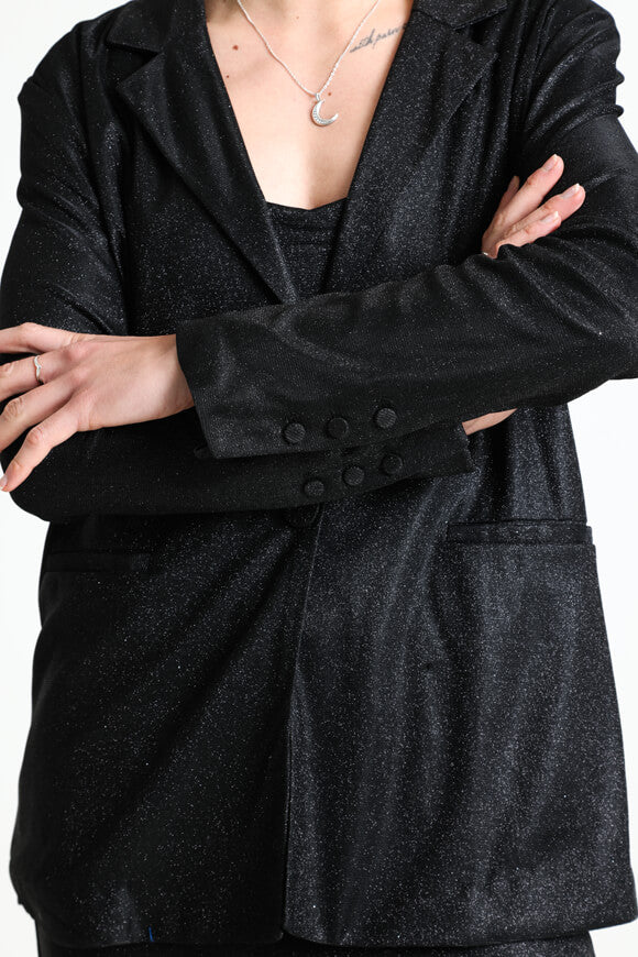 Blazer à brillants - Noir + Argenté