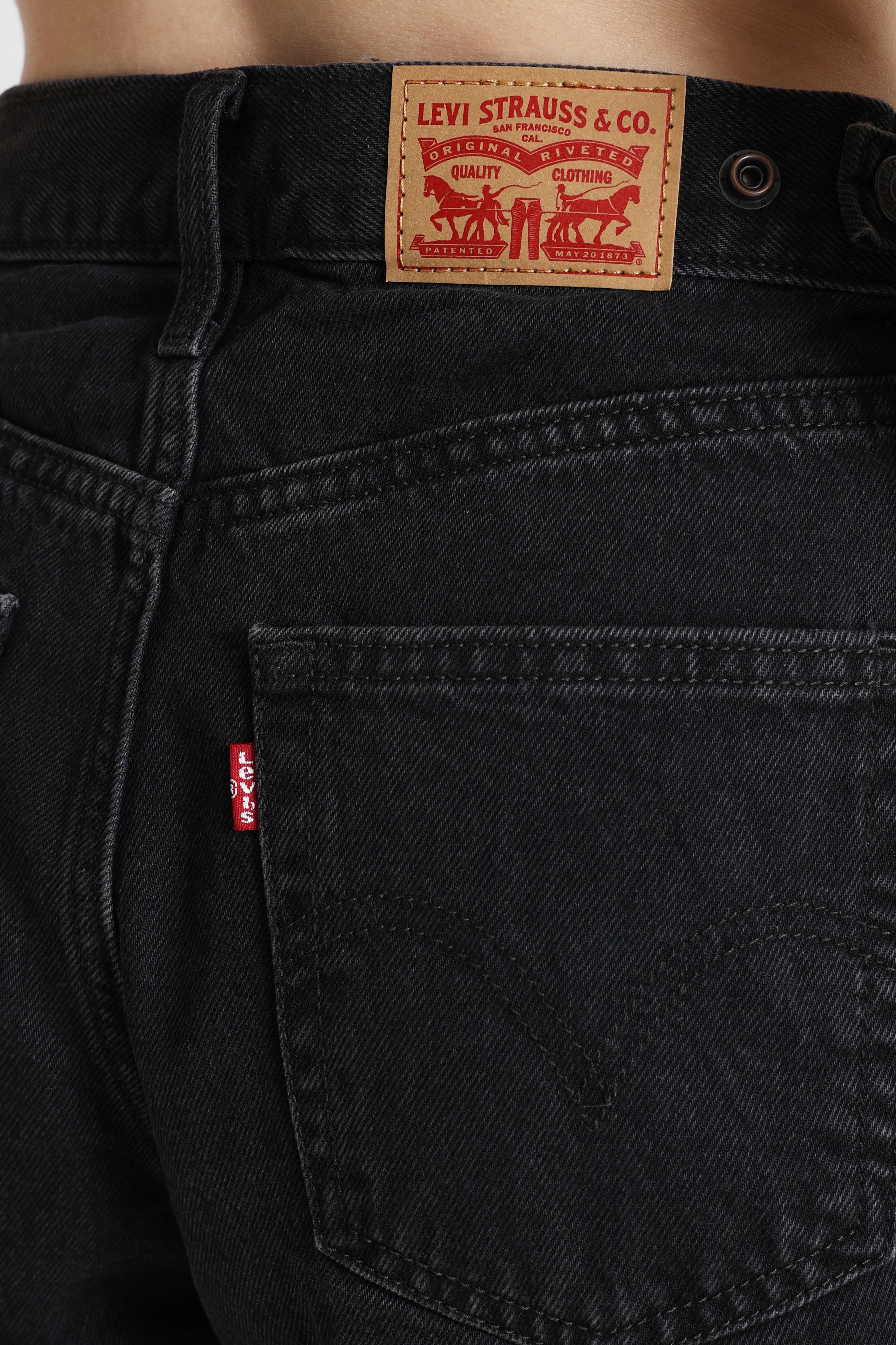 Cinch denim shorts - Open Mind