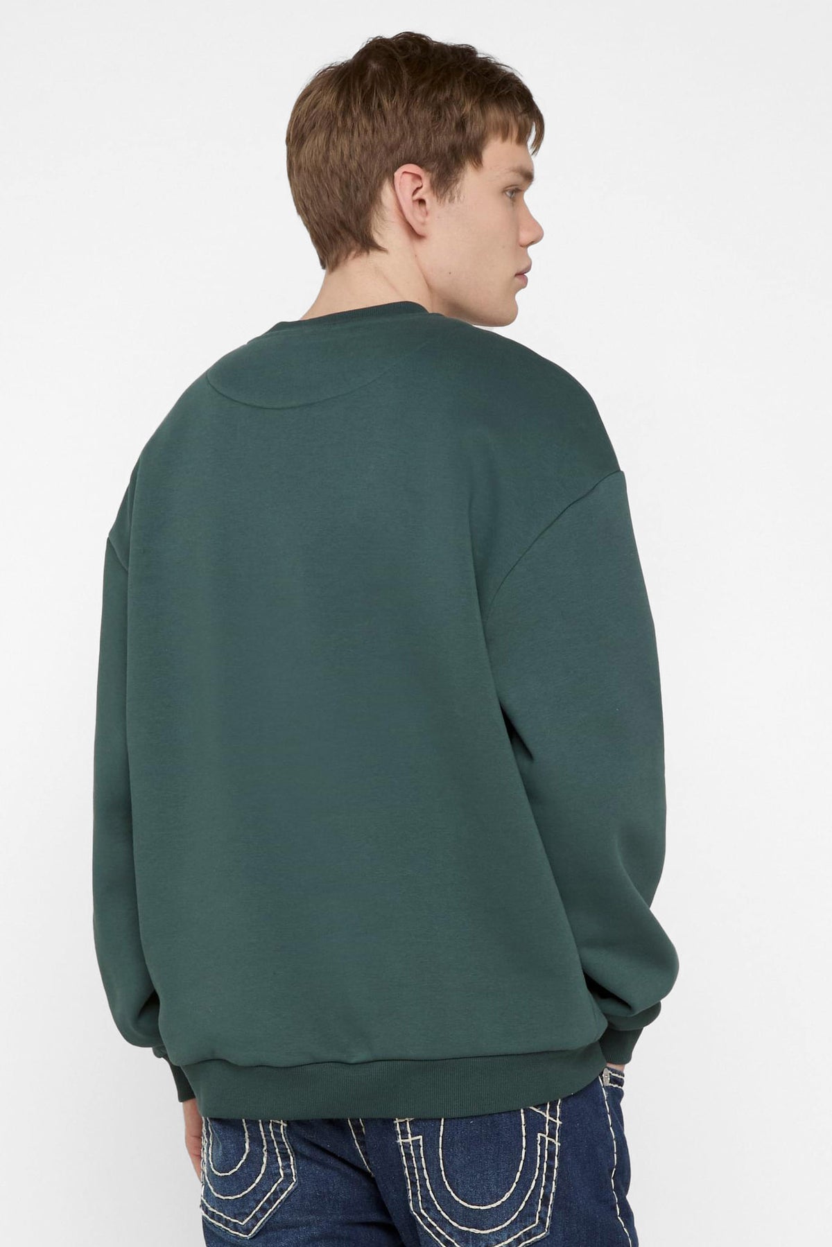 Fluffy sweatshirt - Bottle Green