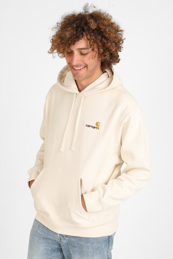 American Script Oversize Kapuzensweatshirt - Natural