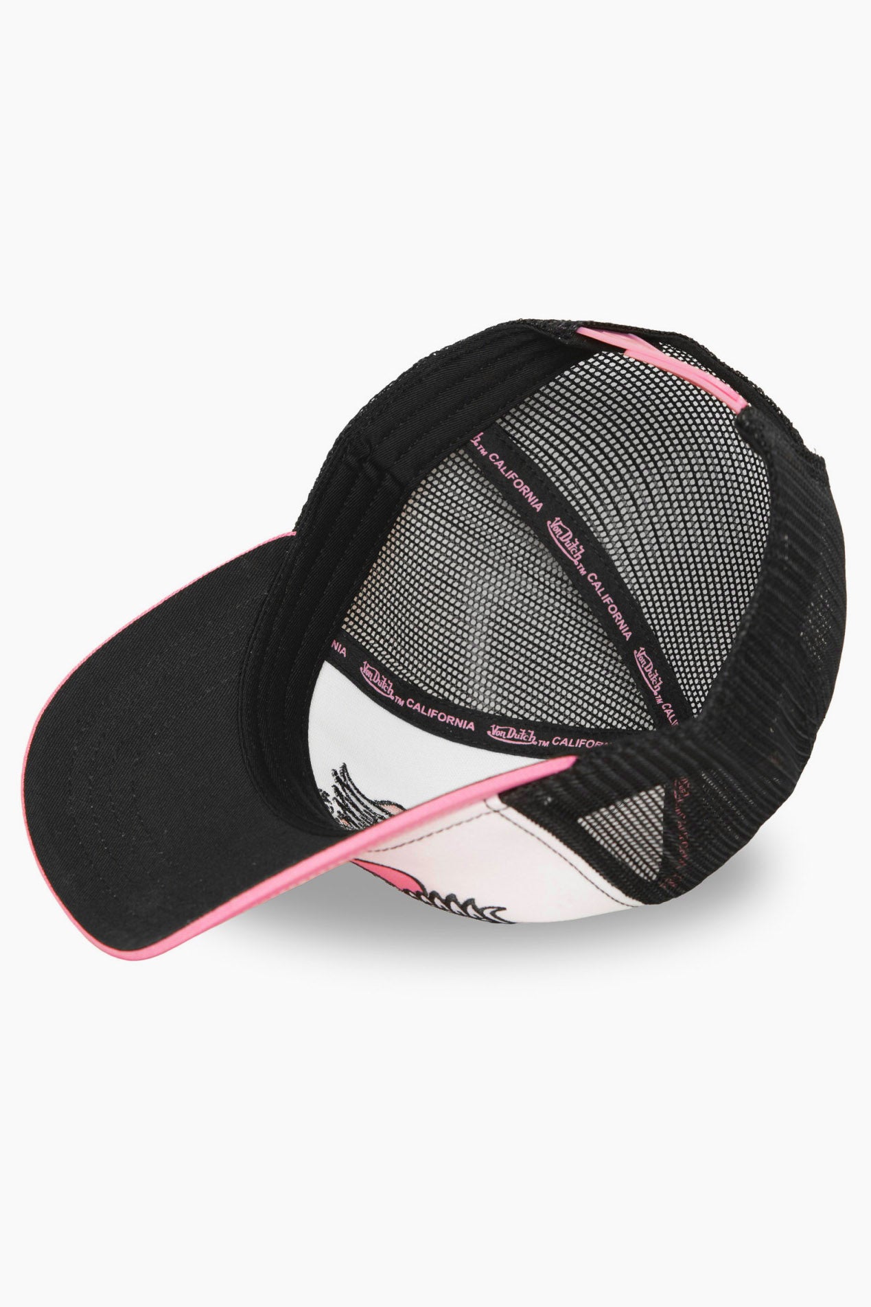 Trucker Cap / Snapback - White + Rose + Black