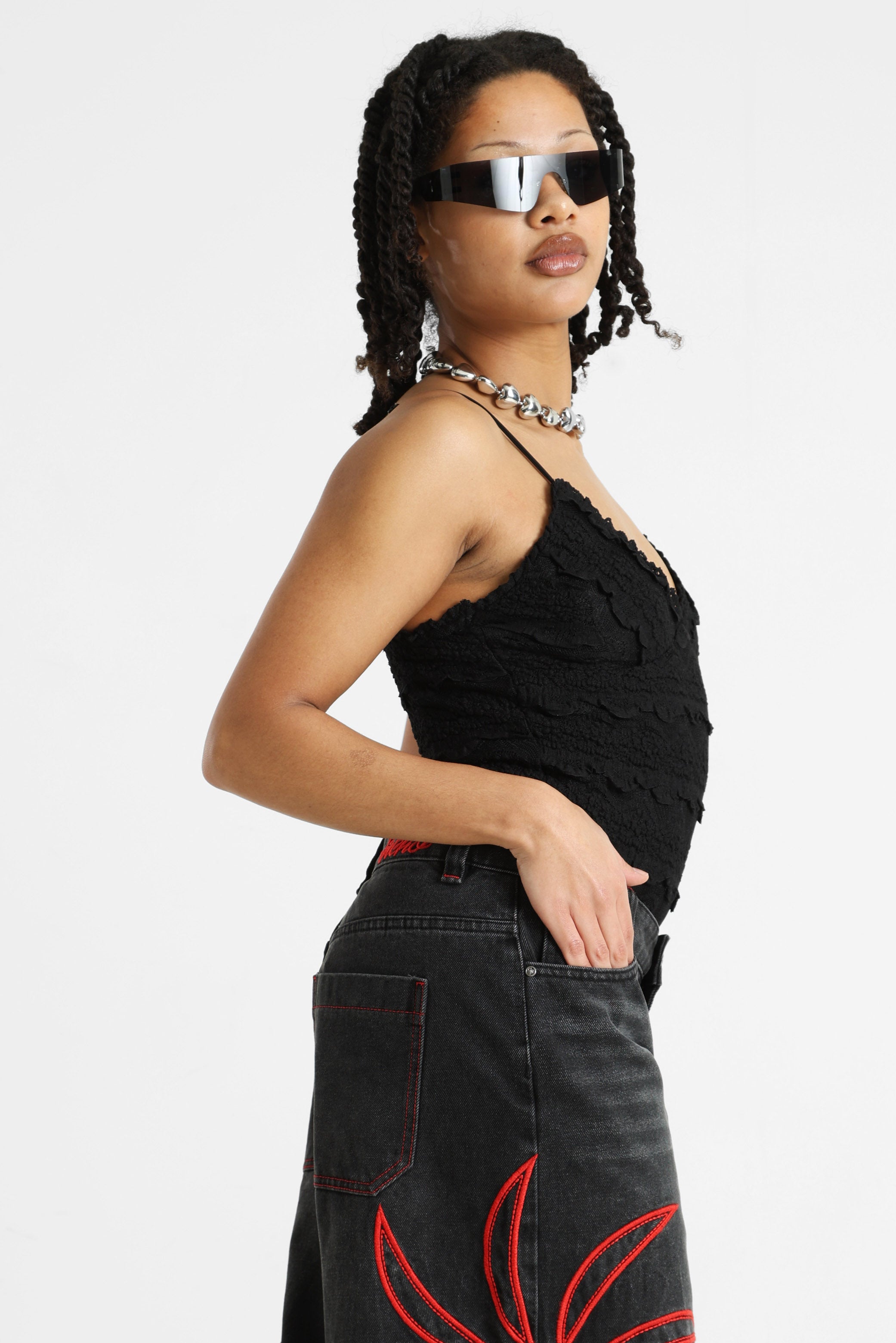 Spitzen-Body - Black