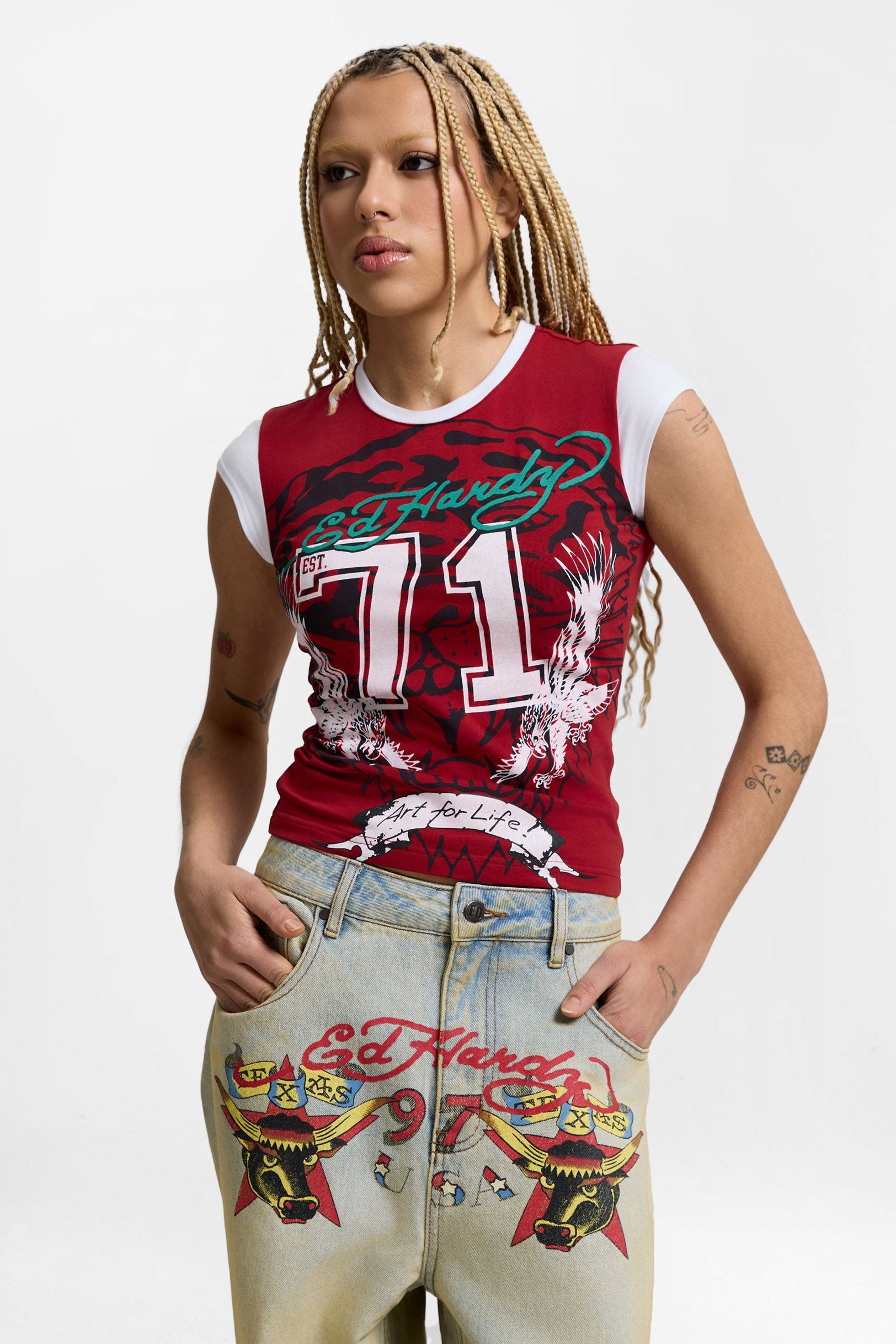 T-Shirt - Red + White