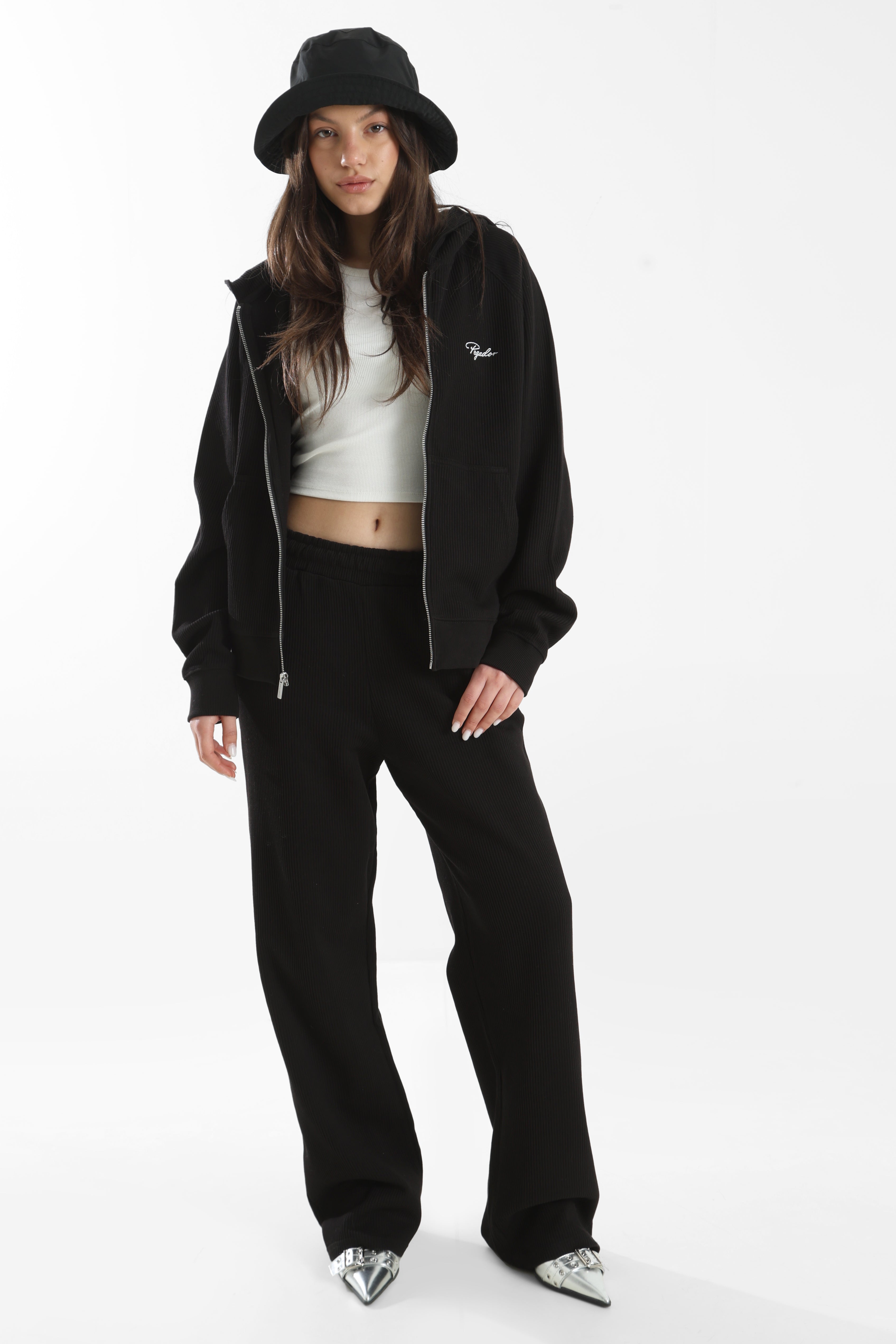 Strukturierte Trainingsjacke - Washed Black