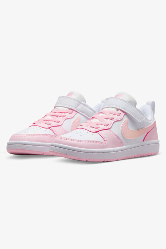 Court Borough Recraft Kids Sneaker - White + Pink Foam