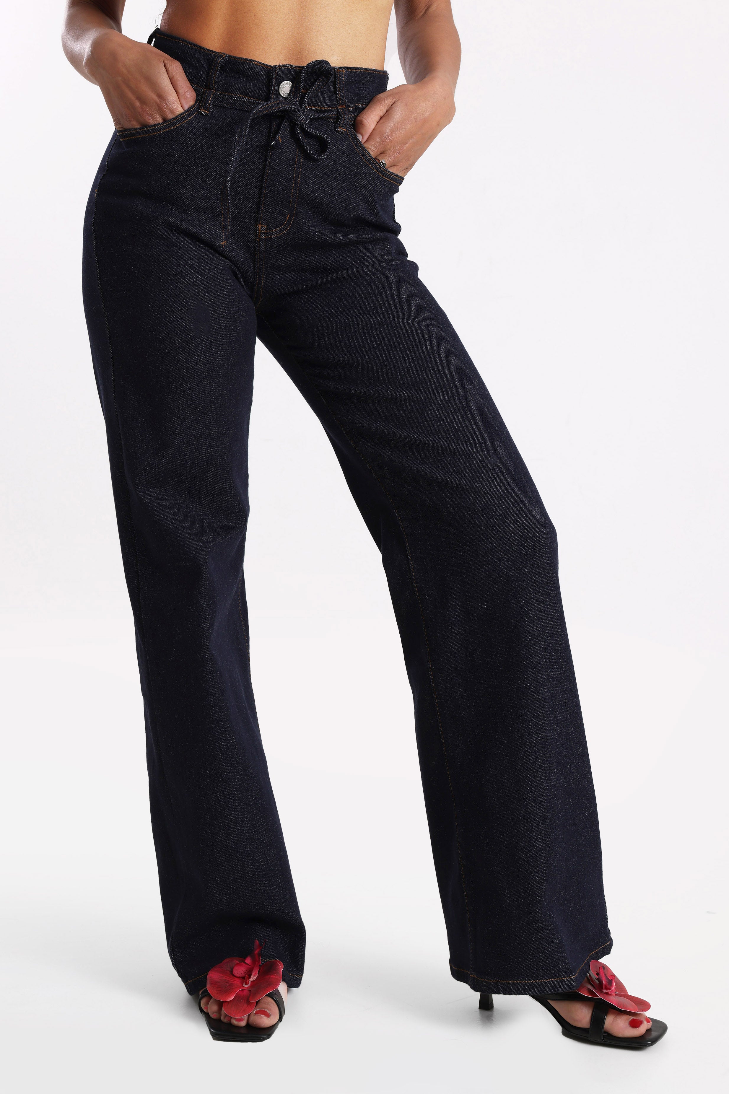 Straight Fit Jeans - Raw Blue