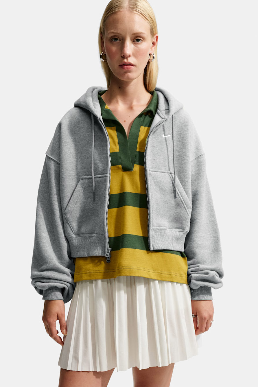 Loose zip-up hoodie sweatshirt - Dark Grey Heather