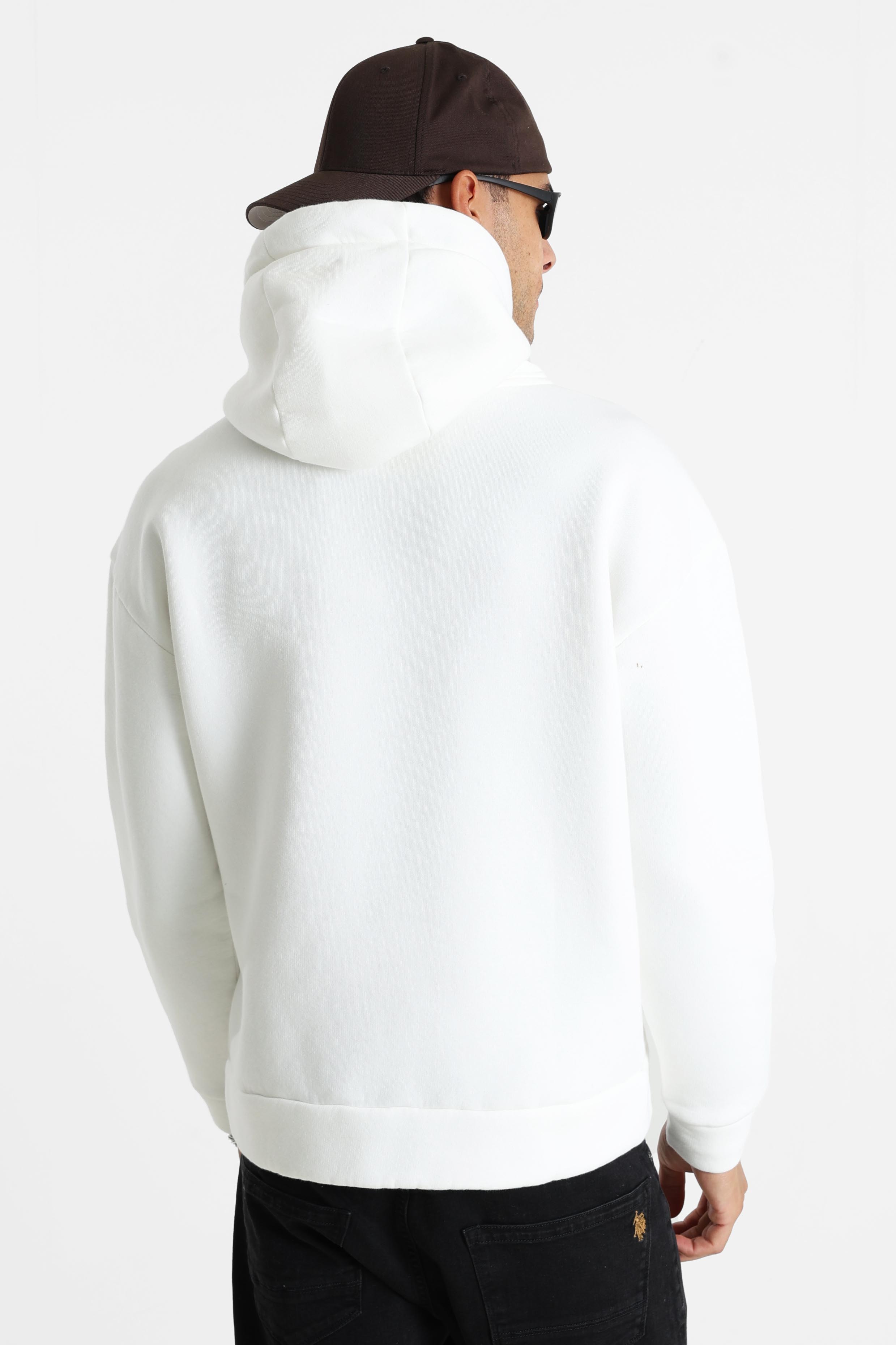 Heart Kapuzensweatshirt - Offwhite + Black