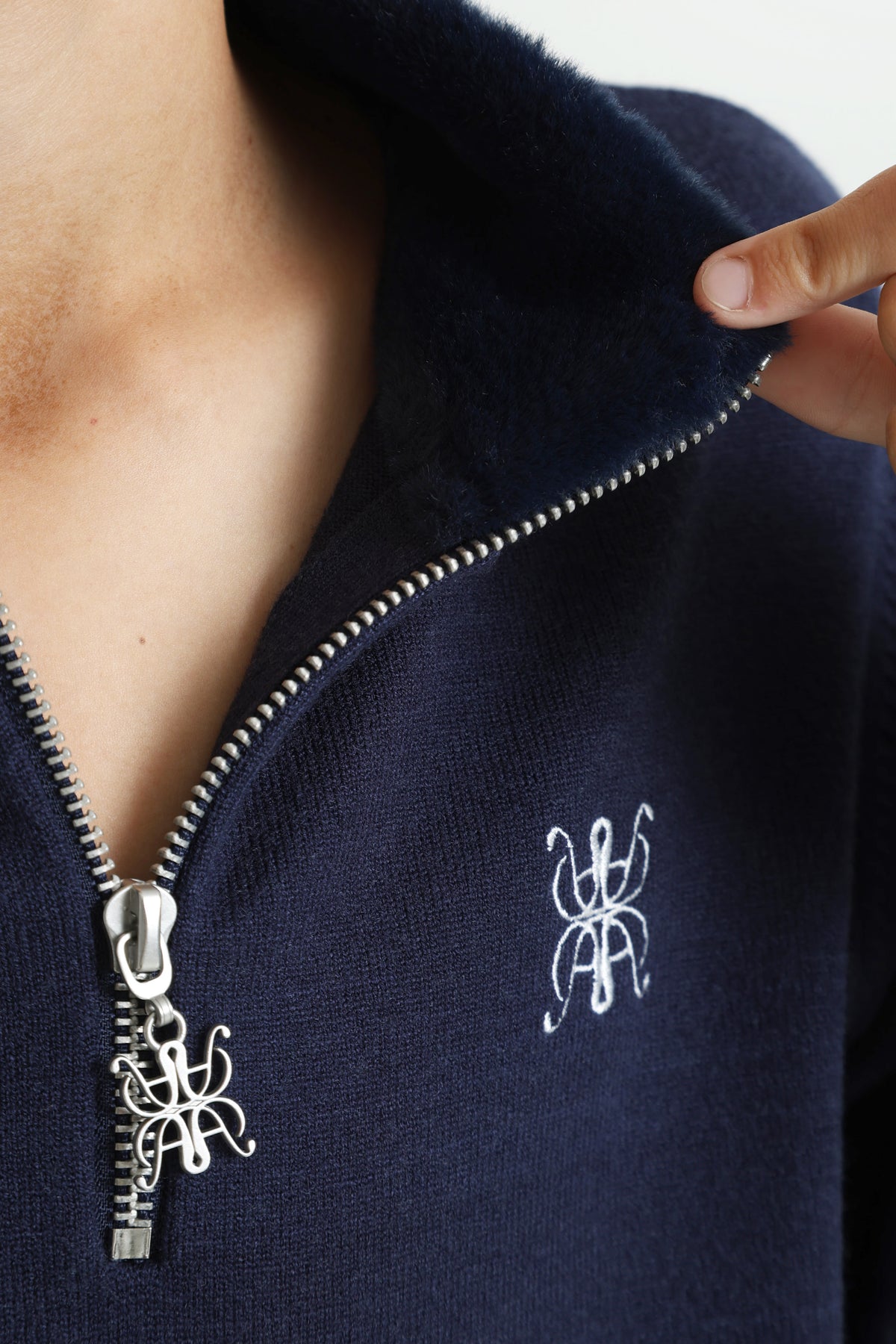 Pull en tricot - Bleu marine